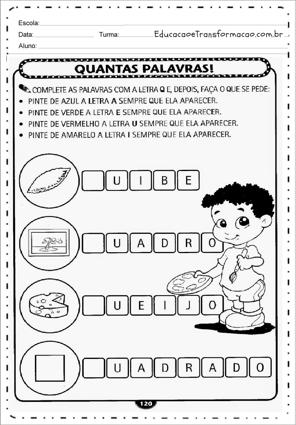 Atividades para Educação Infantil para imprimir - Atividades Educativas.