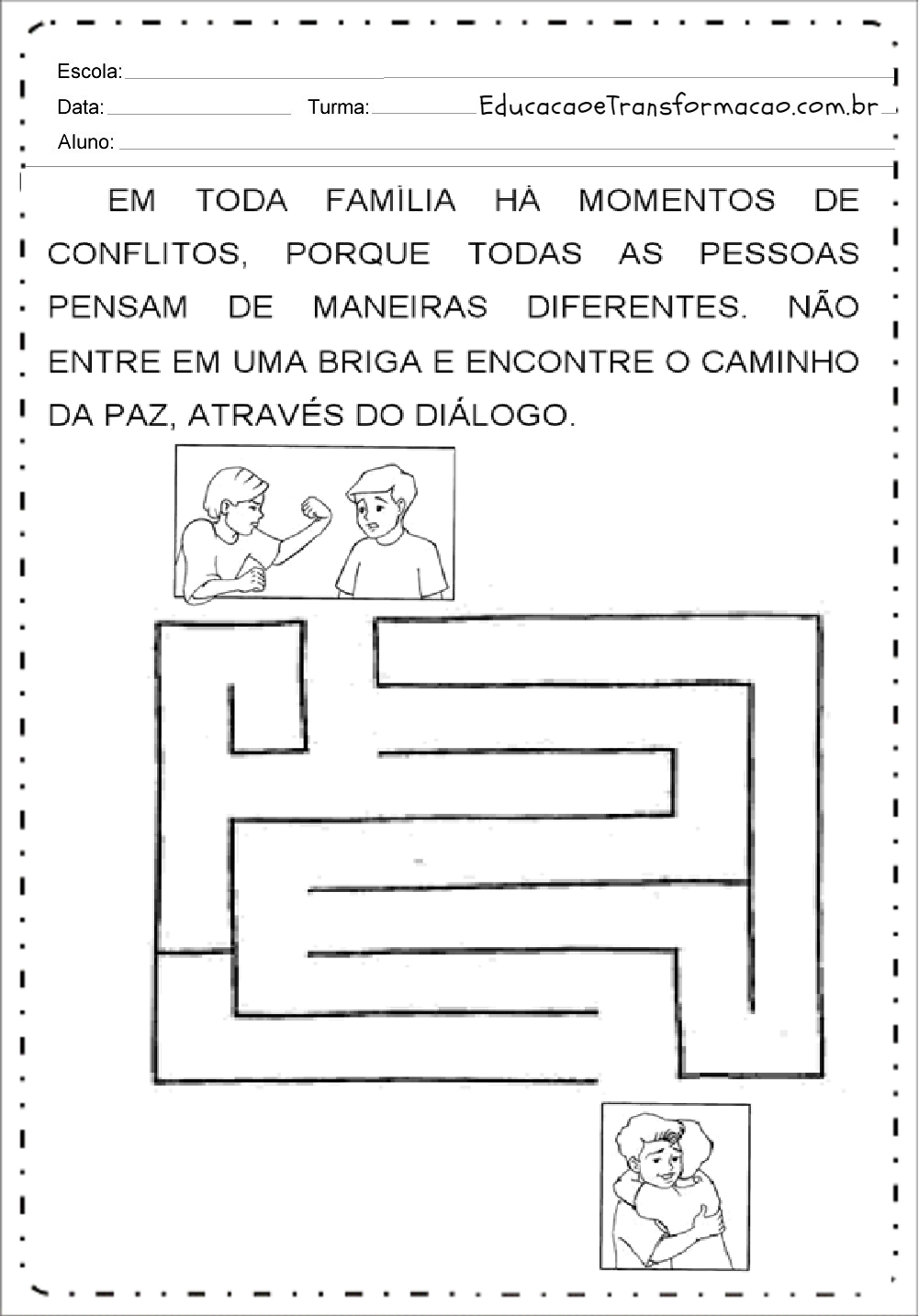 Atividades sobre Família para Educação Infantil - Para imprimir e colorir