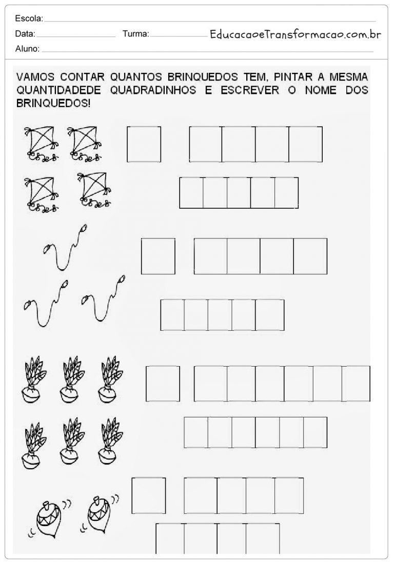 Sequência de Atividades Dia das Crianças para imprimir - 12 de Outubro.