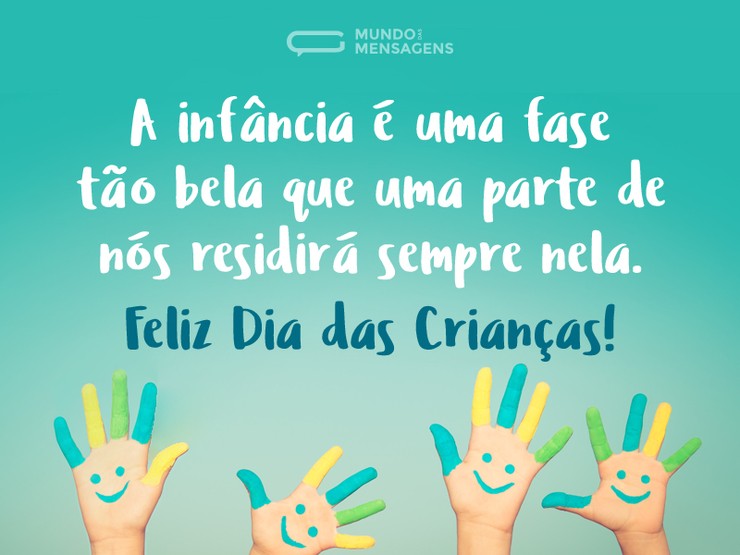 Mensagens Dia das Crianças: Cartões e Frases para imprimir e colorir - Compartilhe nas redes sociais.