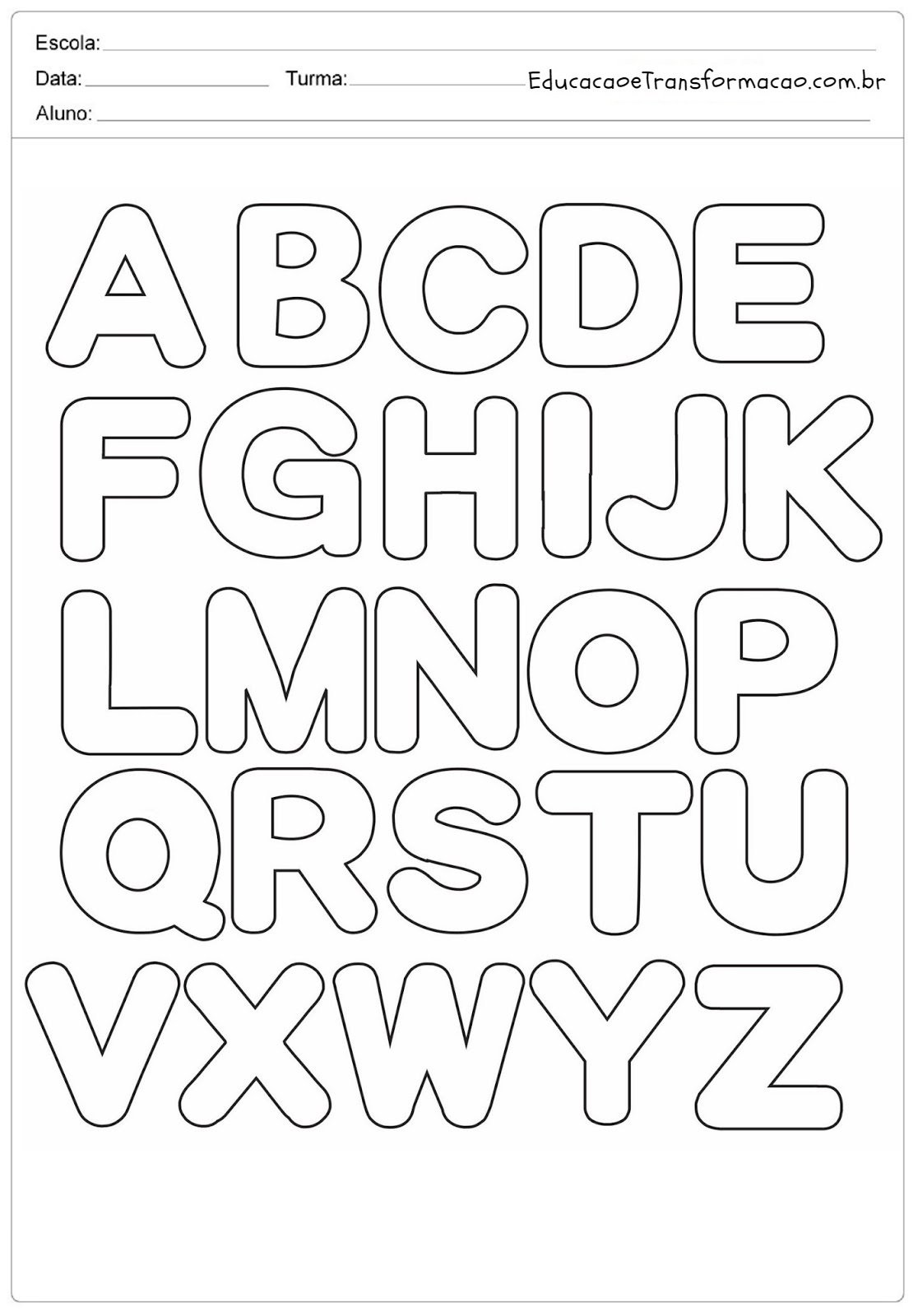 Moldes de letras para mural e painéis de primavera - Letras Ilustradas.