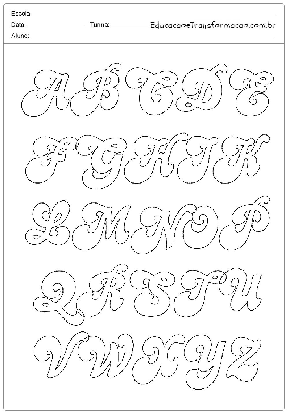 Moldes de letras para mural e painéis de primavera - Letras Ilustradas.