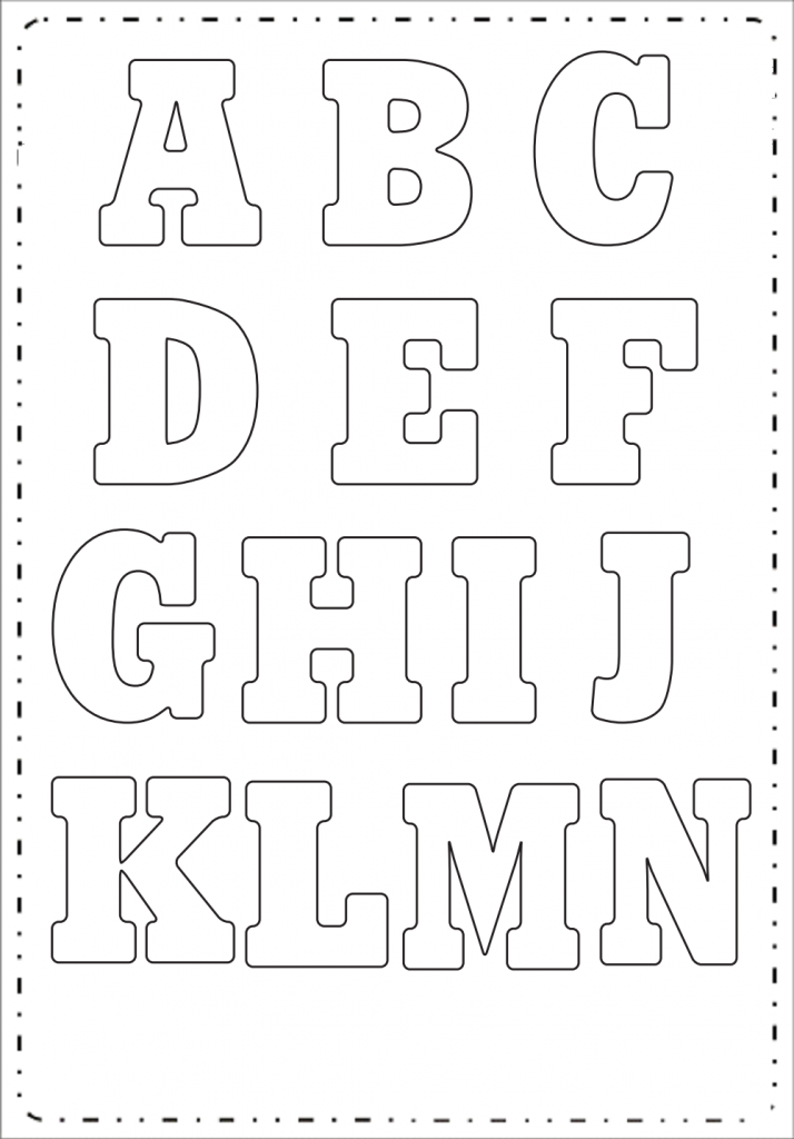 Moldes de Letras Grandes para Imprimir - Letras Retas.