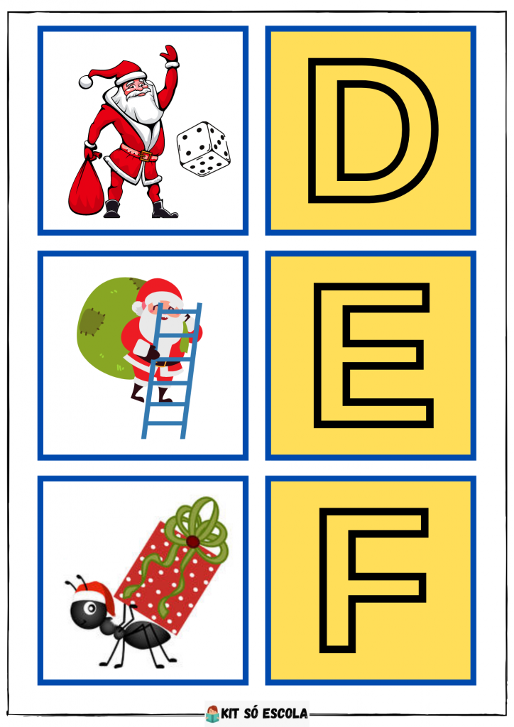 Flash Cards Alfabeto do Natal