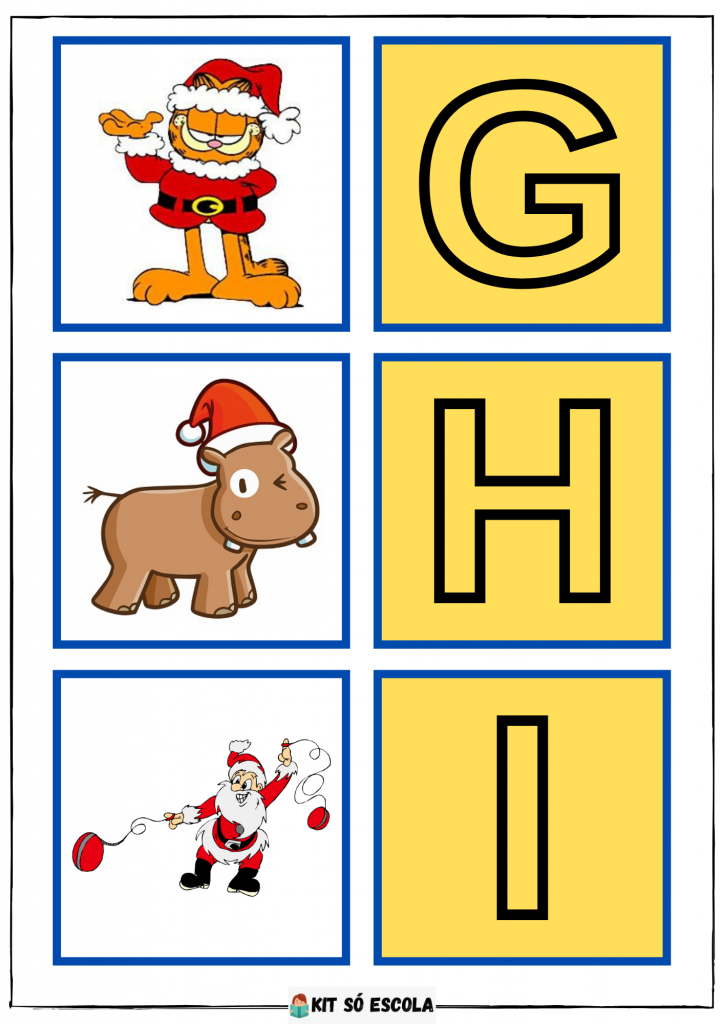 Flash Cards Alfabeto do Natal
