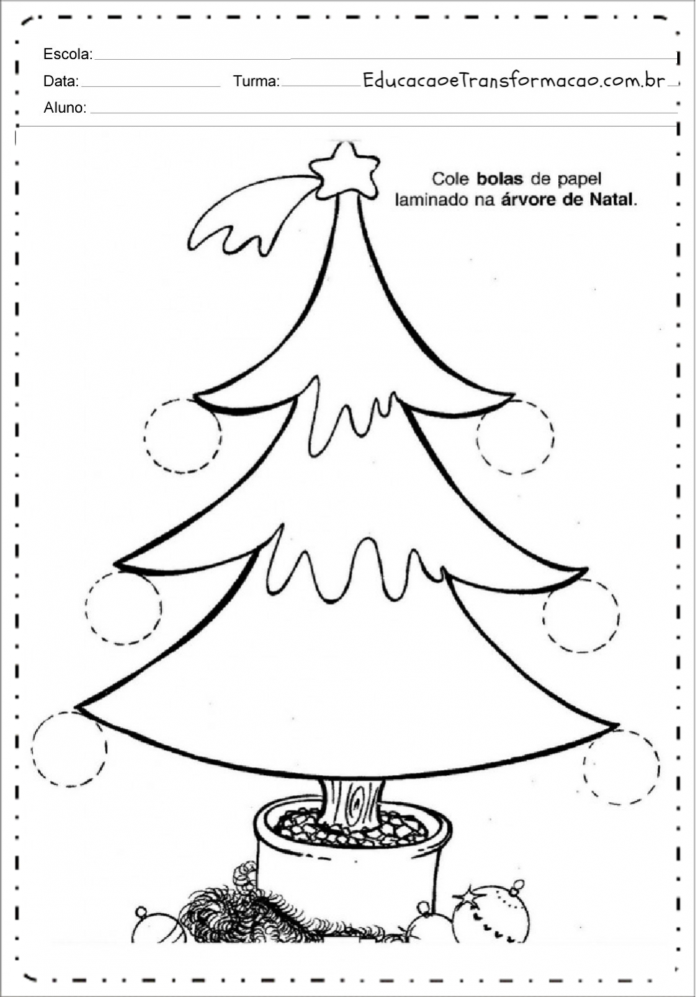 Recorte e Cole - Atividades de Natal. – Educação e Transformação