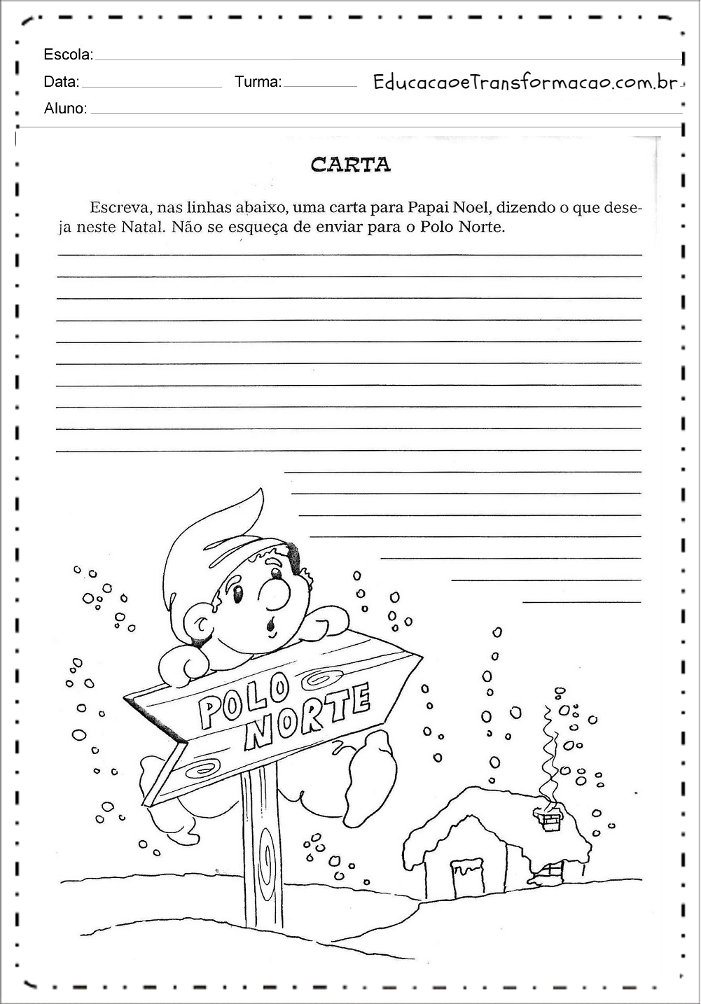 Atividades de Produção de Texto de Natal - Para imprimir Atividades de Produção de Texto de Natal - Para imprimir