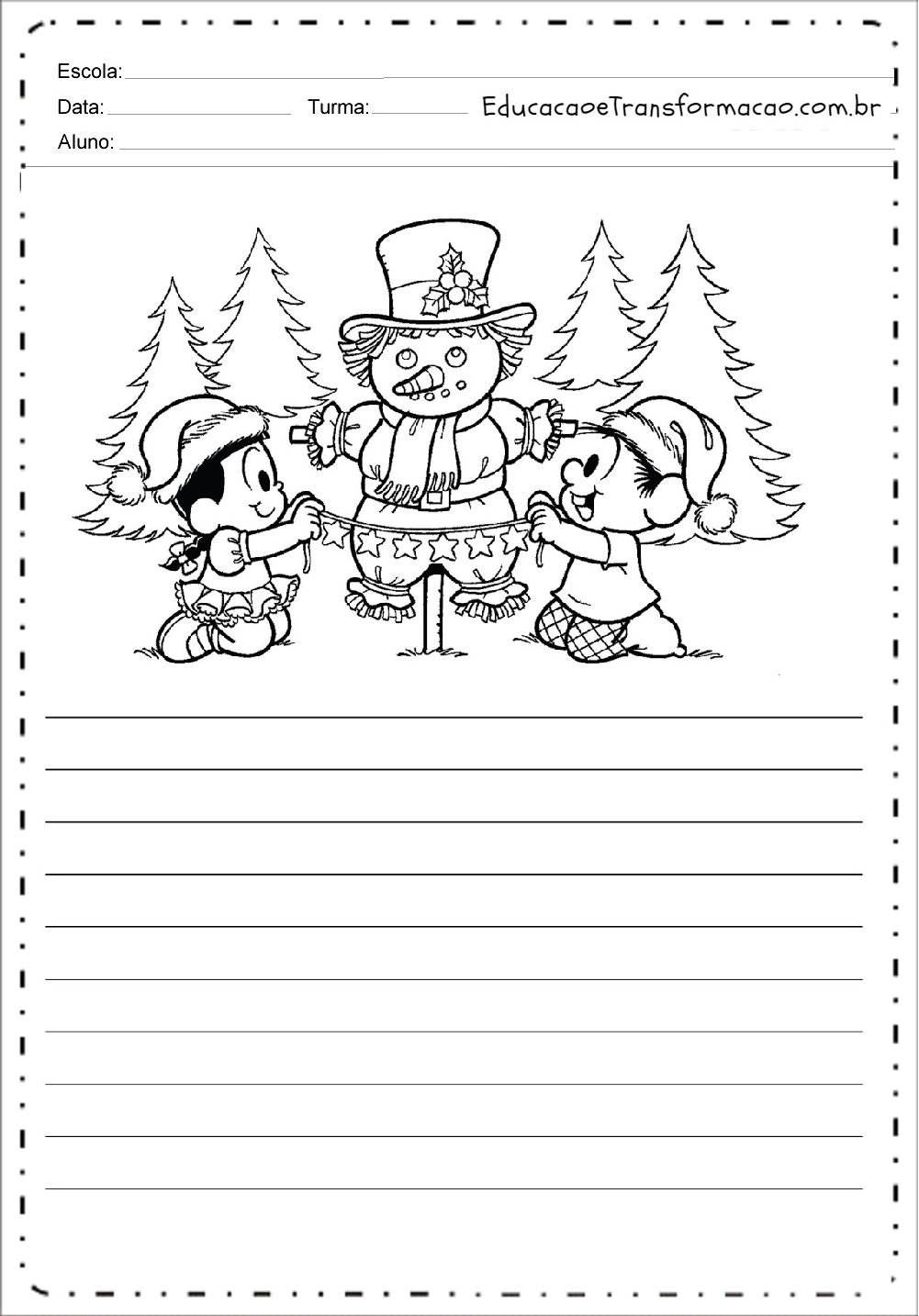 Atividades de Produção de Texto de Natal - Para imprimir Atividades de Produção de Texto de Natal - Para imprimir