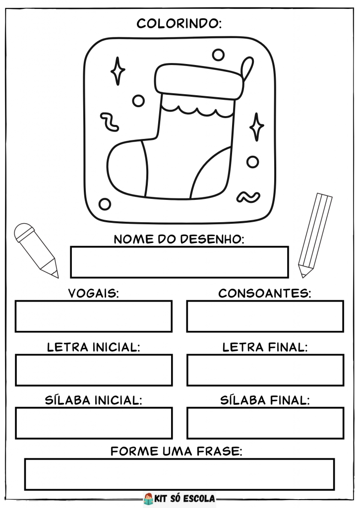 Atividades Natal: Letras, Vogais, Consoantes, Sílabas e mais.