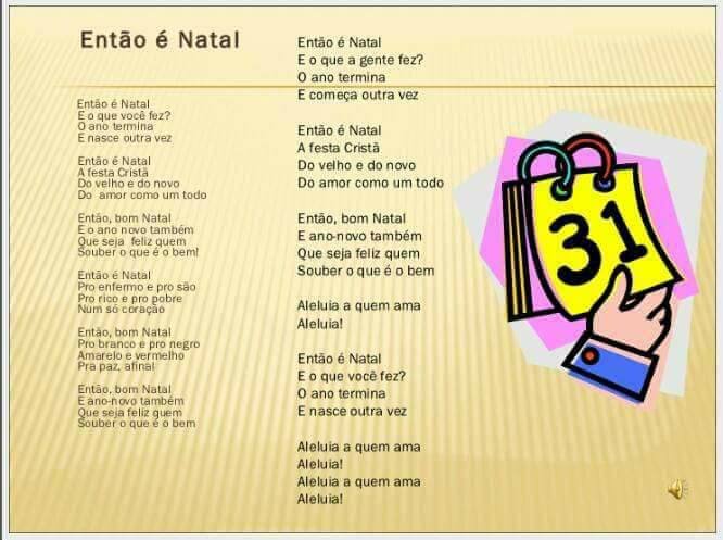 Músicas de Natal para imprimir - Então é Natal – Educação e Transformação Músicas de Natal para imprimir - Então é Natal – Educação e Transformação