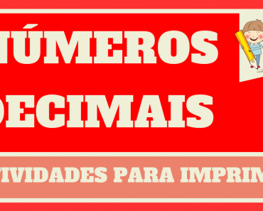 Atividades com Números Decimais para imprimir e baixar em PDF