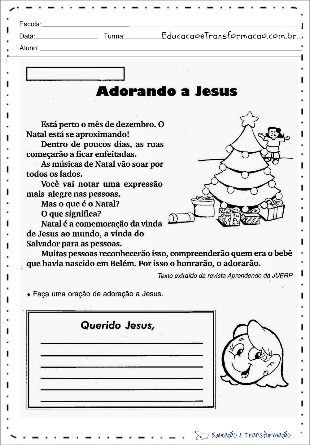 Atividades de Natal 1 ano do Ensino Fundamental pra imprimir