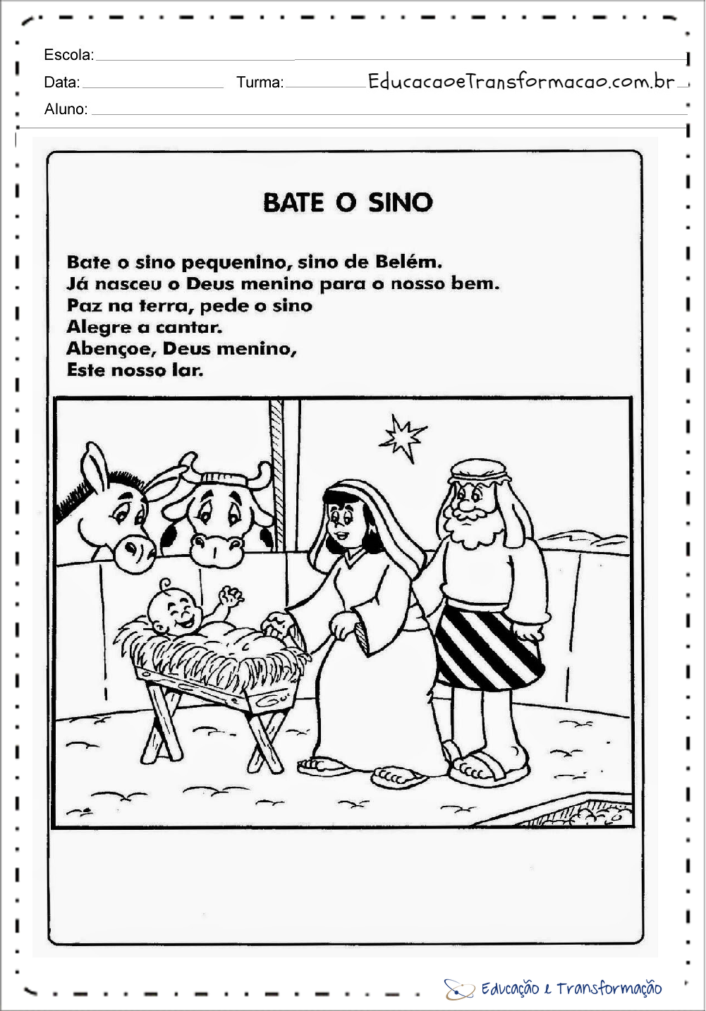 Atividades de Natal 1 ano do Ensino Fundamental pra imprimir