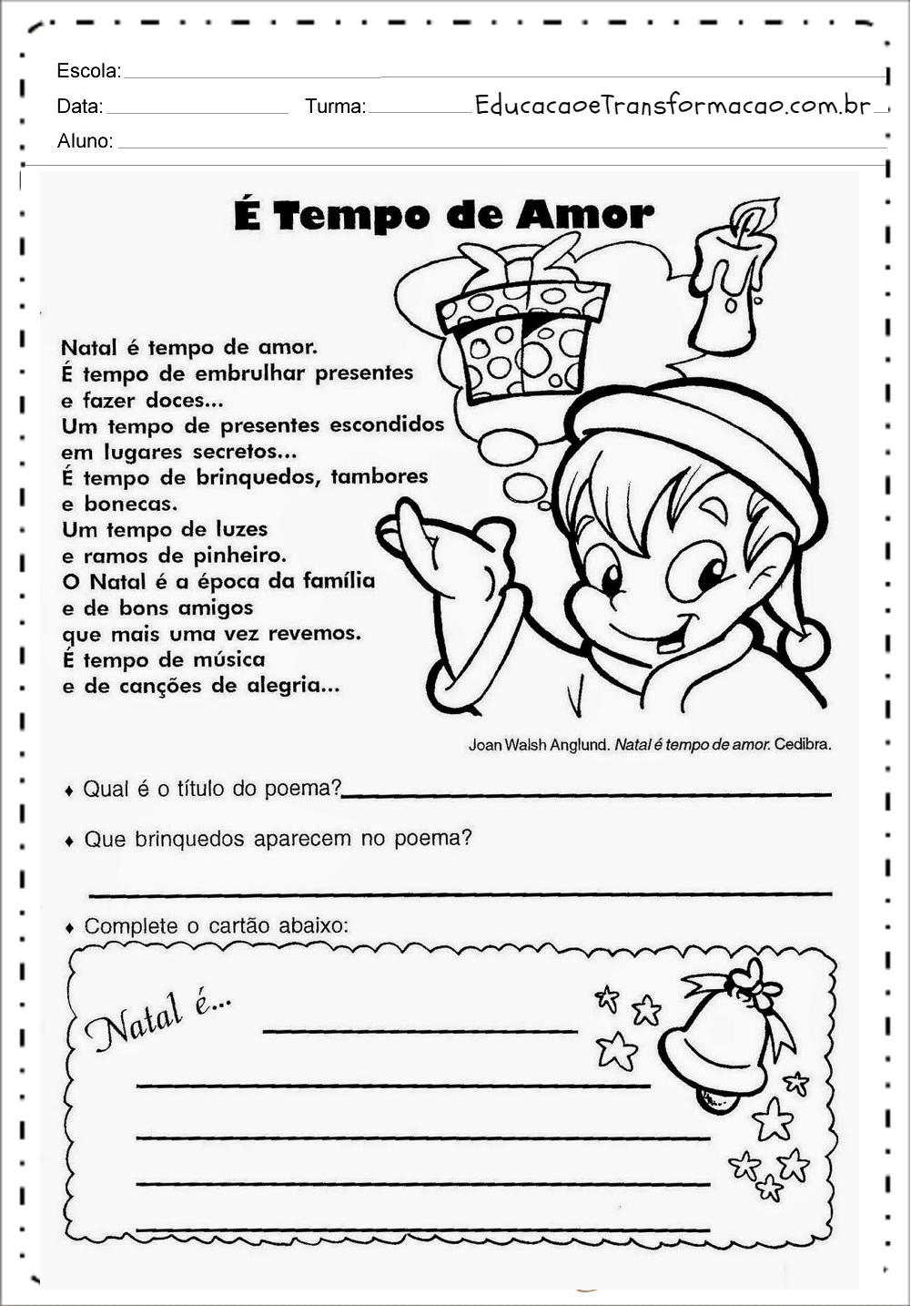 Atividades de Natal 1 ano do Ensino Fundamental pra imprimir Atividades de Natal 1 ano do Ensino Fundamental pra imprimir