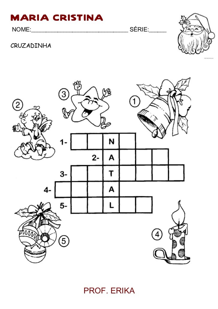 Cruzadinha Imprimir - Atividades de Natal 3 ano. – Educação e Transformação Cruzadinha Imprimir - Atividades de Natal 3 ano. – Educação e Transformação