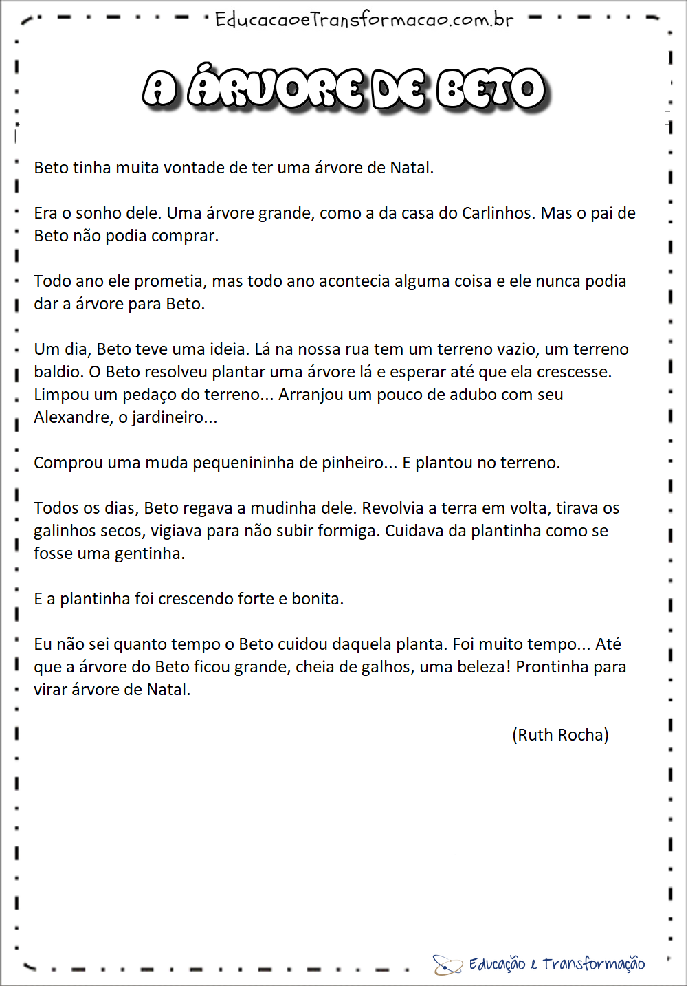 Atividades de Natal 4 ano do Ensino Fundamental - Interpretação de Texto Atividades de Natal 4 ano do Ensino Fundamental - Interpretação de Texto