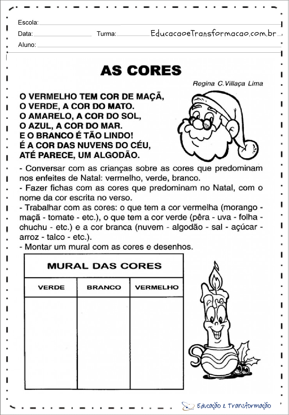 Atividades de Natal para educação infantil - Para imprimir - Series Iniciais