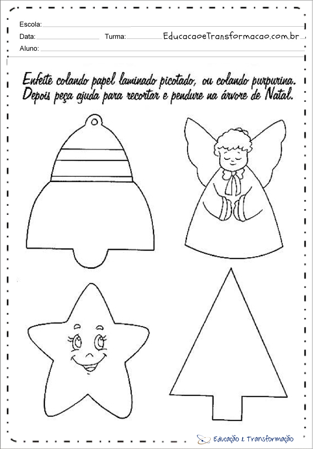 Enfeite os Símbolos - Atividades de natal para maternal. – Educação e Transformação Enfeite os Símbolos - Atividades de natal para maternal. – Educação e Transformação