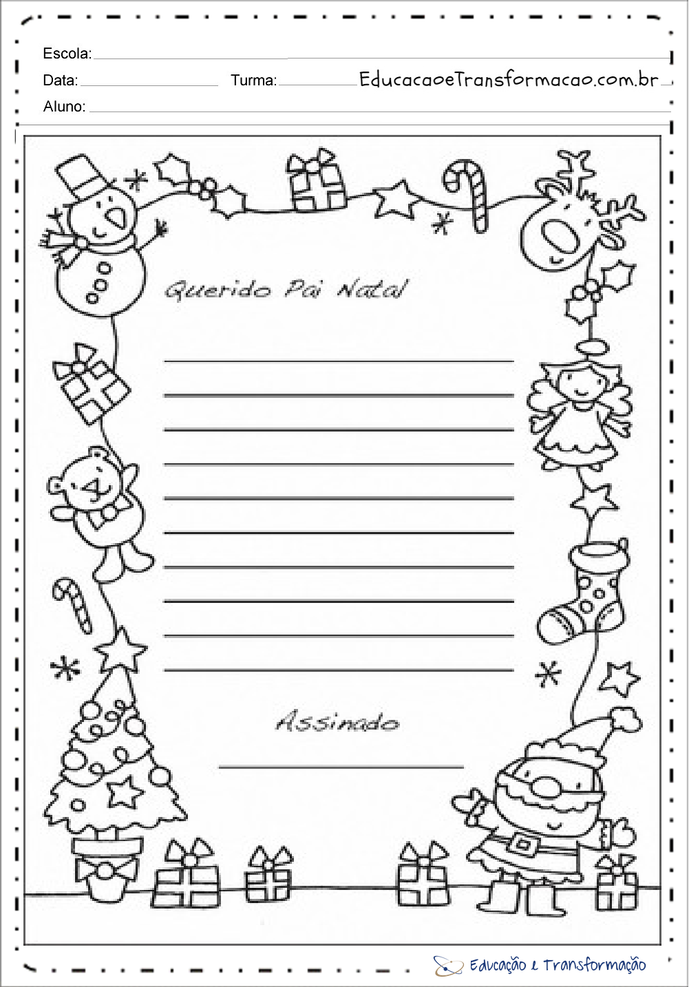 Atividades de Produção de texto para o Natal para Ensino Fundamental