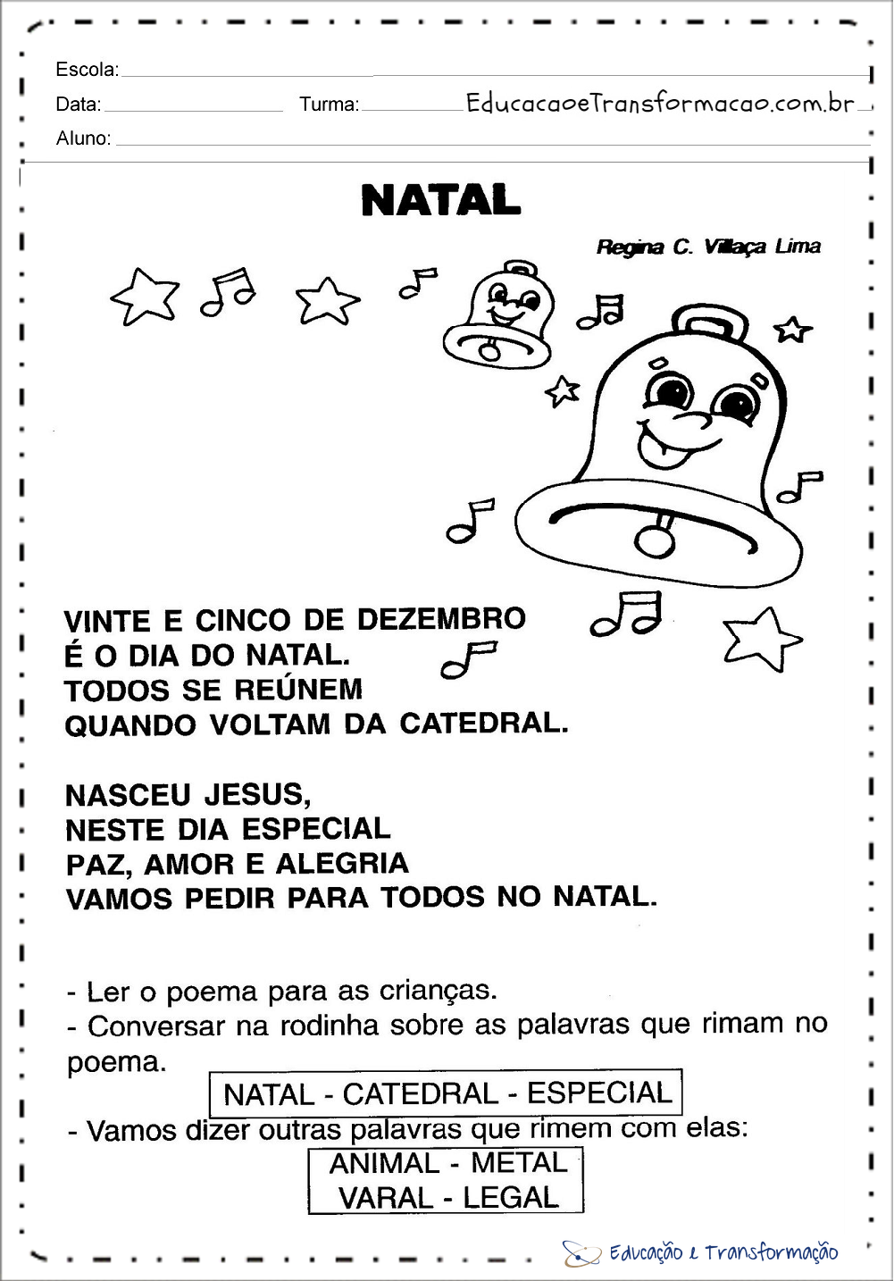 Atividades sobre Natal para series iniciais - Para Imprimir e Colorir Atividades sobre Natal para series iniciais - Para Imprimir e Colorir