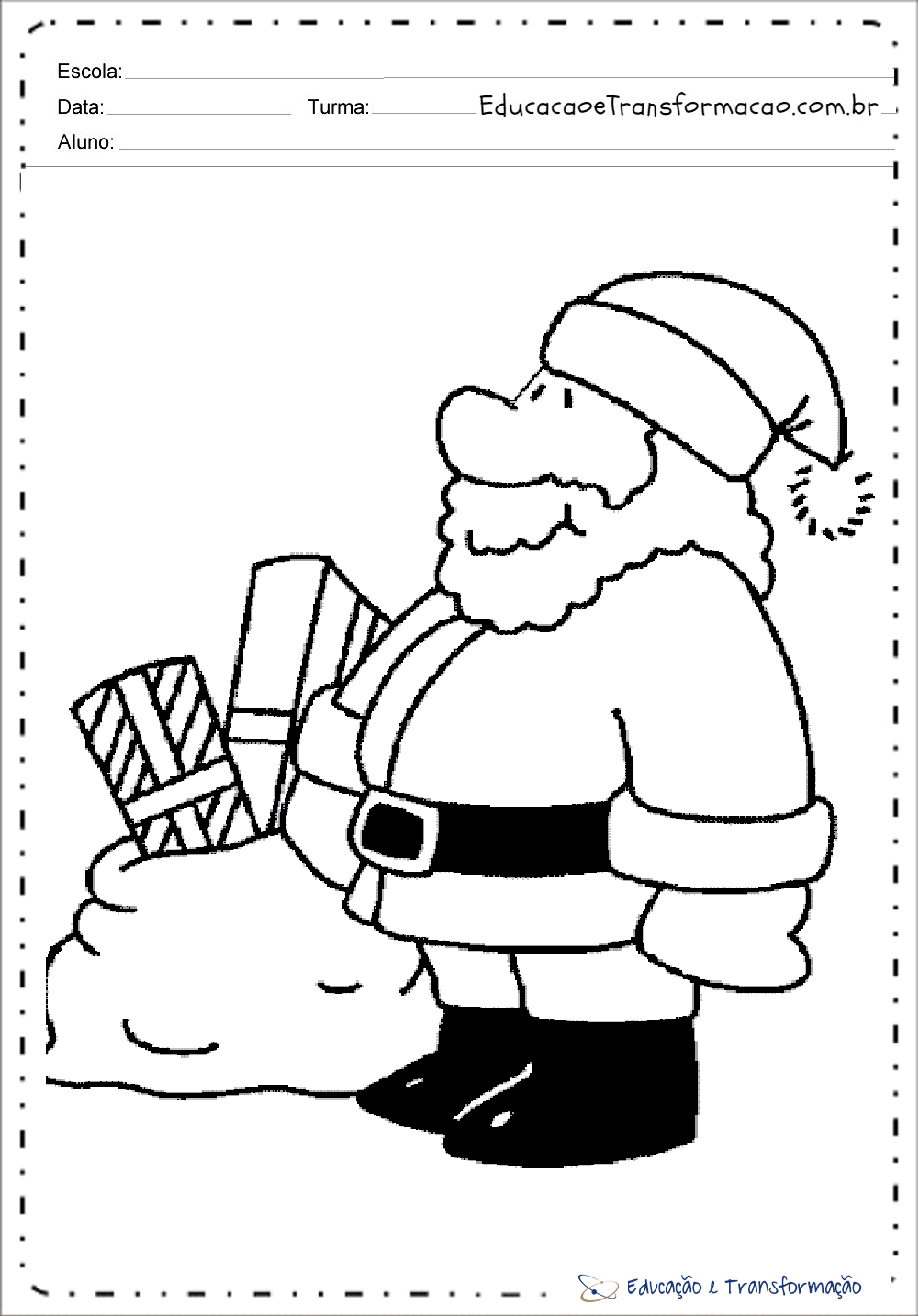 Desenhos de Papai Noel para colorir - Para imprimir - Desenhos Natalinos