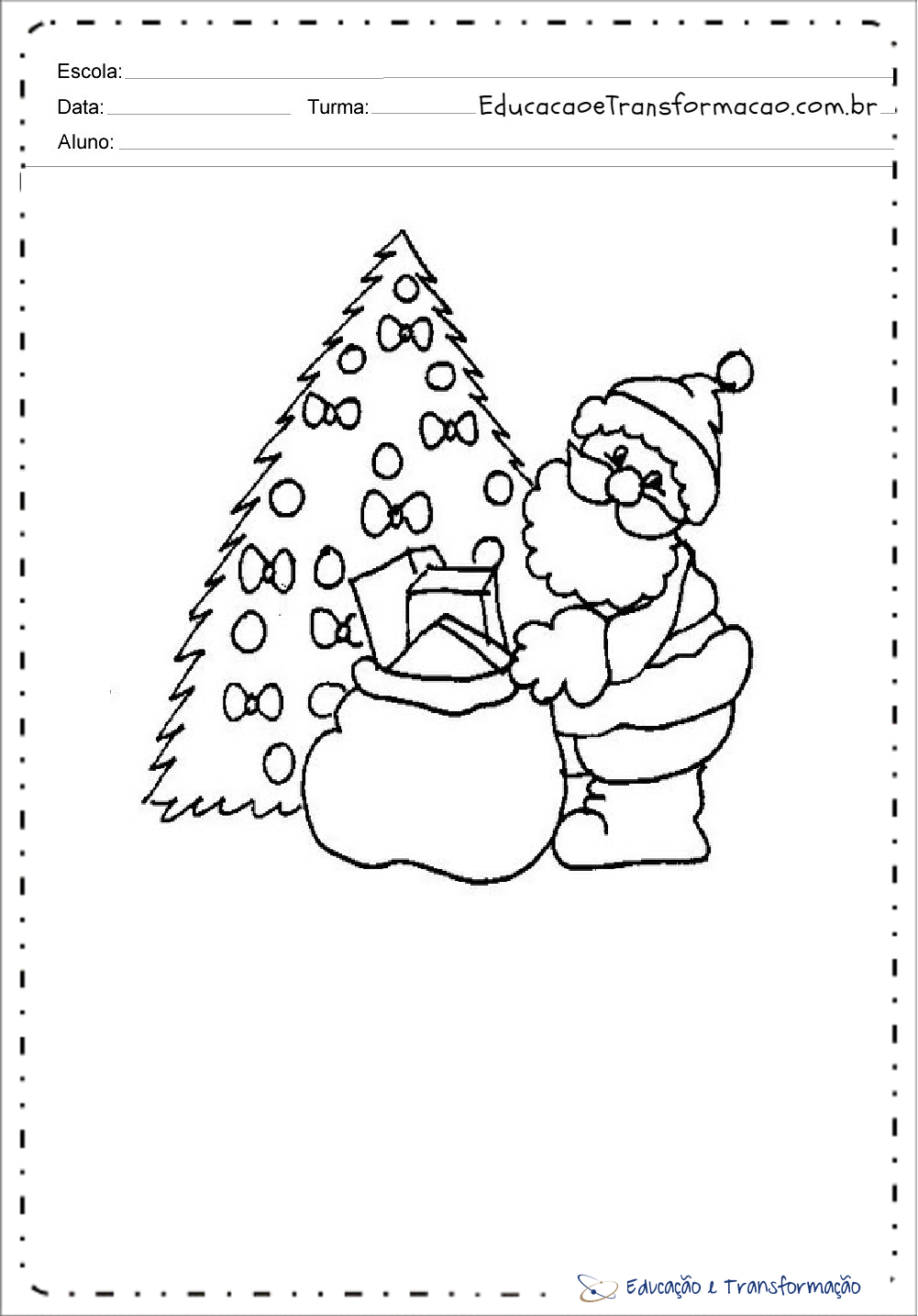 Desenhos de Papai Noel para colorir - Para imprimir - Desenhos Natalinos