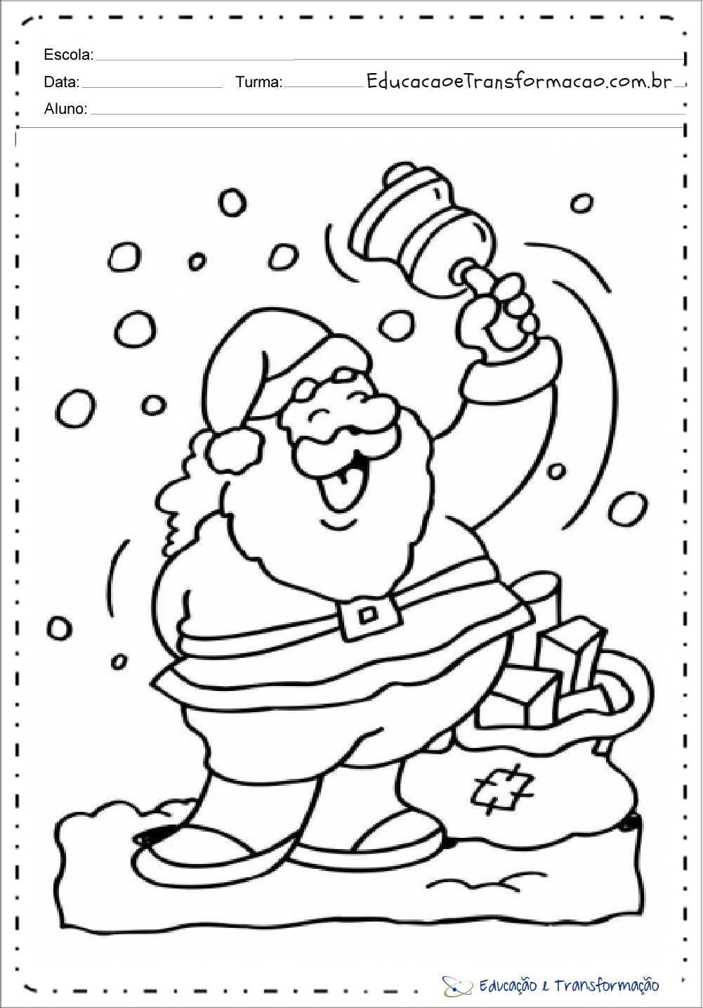 Desenhos de Papai Noel para colorir - Para imprimir - Desenhos Natalinos