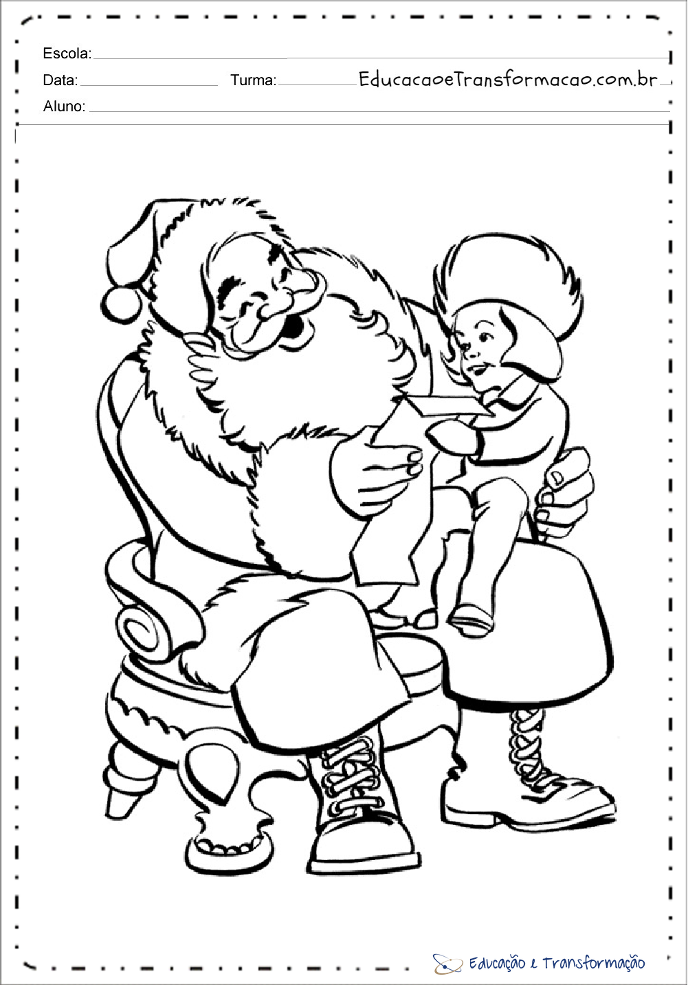 Desenhos de Papai Noel para colorir - Para imprimir - Desenhos Natalinos