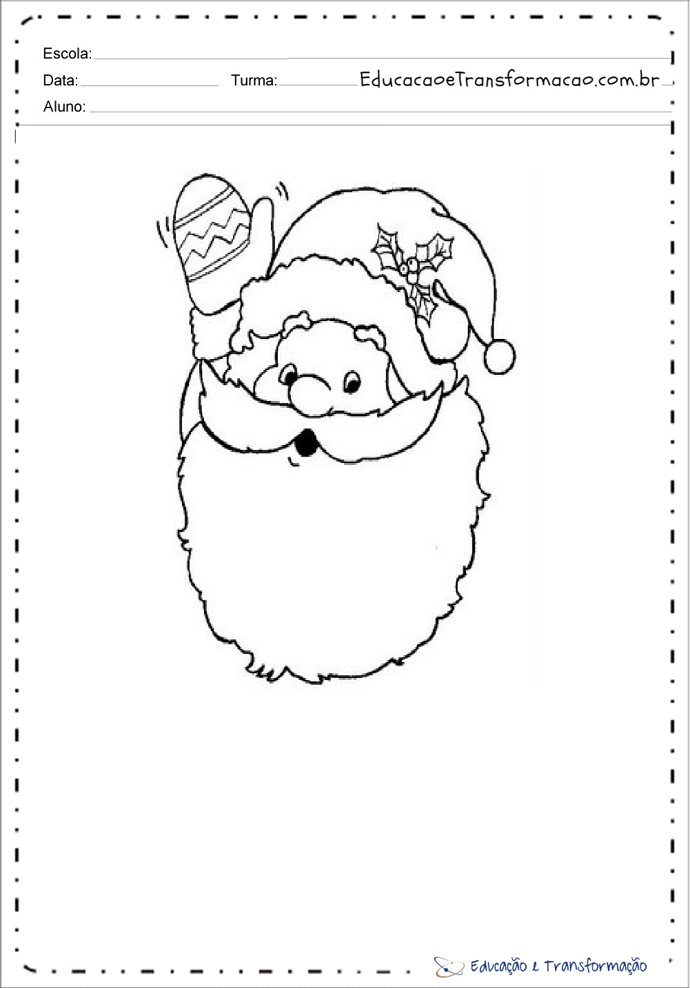 Desenhos de Papai Noel para colorir - Para imprimir - Desenhos Natalinos