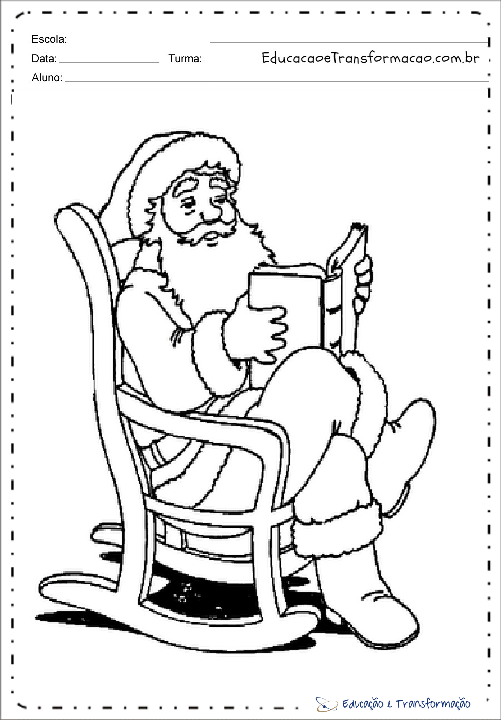 Desenhos de Papai Noel para colorir - Para imprimir - Desenhos Natalinos