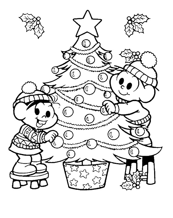 Turma da Monica - Desenhos do Natal para Colorir. – Educação e Transformação