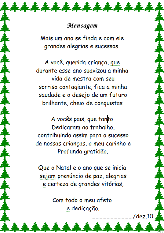 Mensagem de natal para crianca