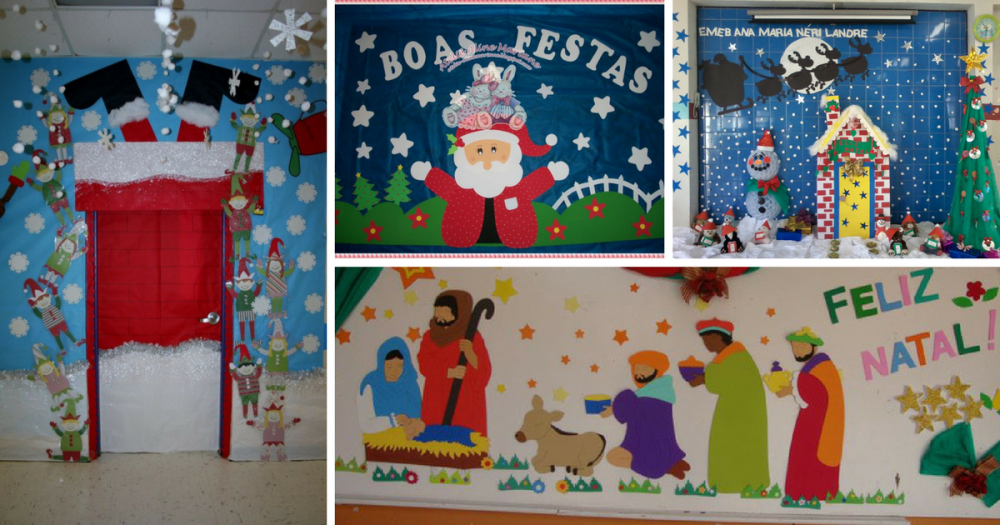 Painéis de Natal - Painel Natalino para escola- Cartazes em EVA ou Feltro