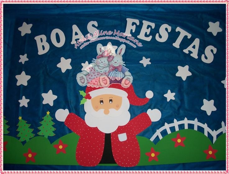 PainÃ©is de Natal - Painel Natalino para escola- Cartazes em EVA ou Feltro