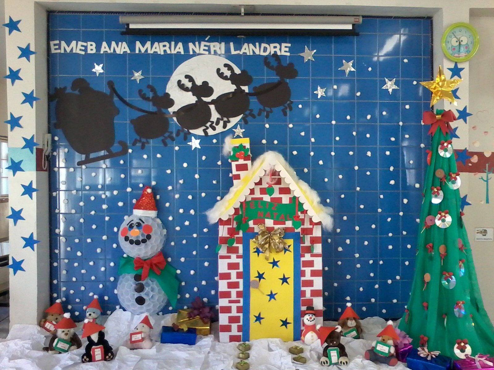 PainÃ©is de Natal - Painel Natalino para escola- Cartazes em EVA ou Feltro