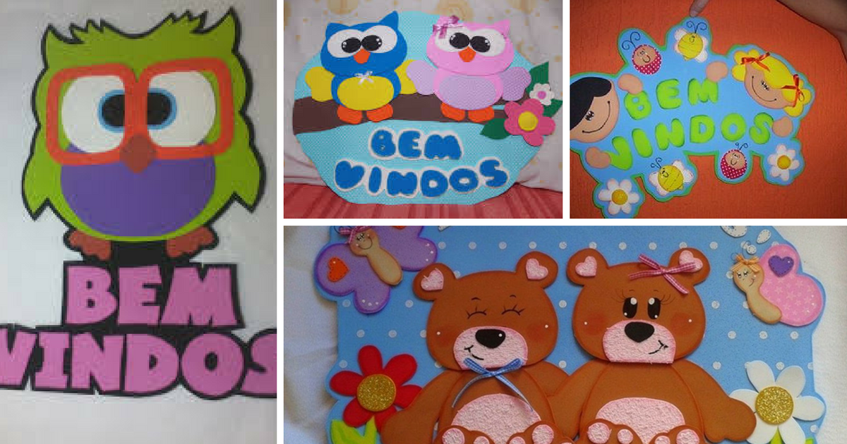 Cartazes de boas vindas para volta às aulas da escola