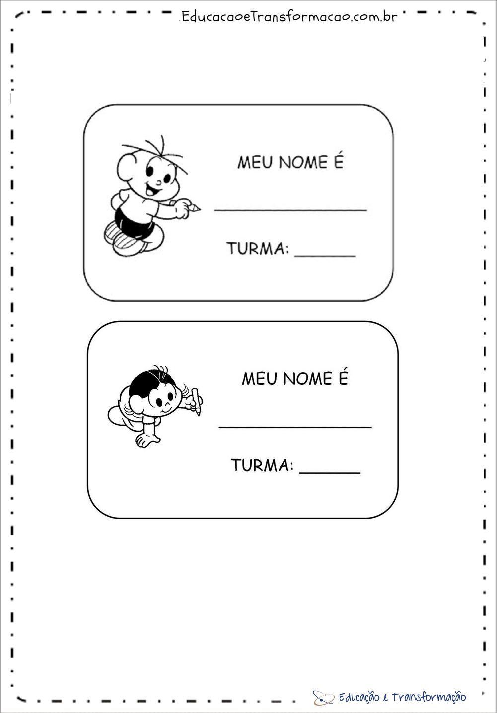 Modelos de crachá para imprimir - Crachás em Eva da Educação Infantil