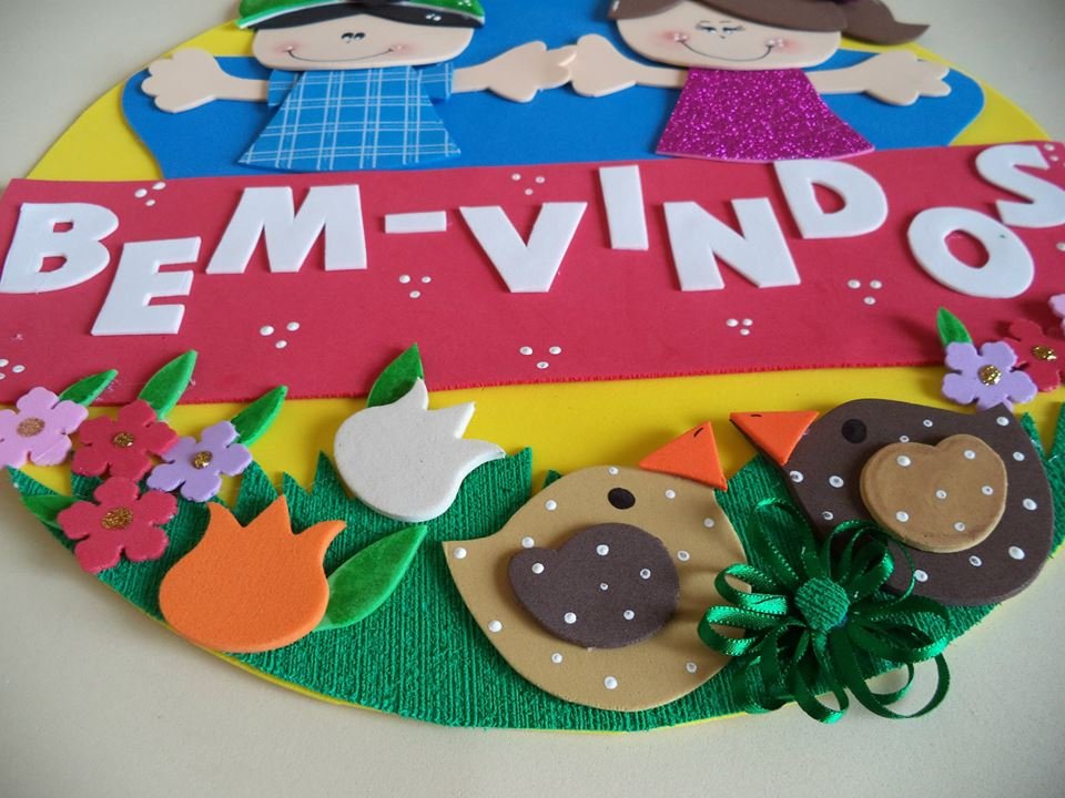 Mural de boas vindas para escola com moldes - Painéis e cartazes em eva