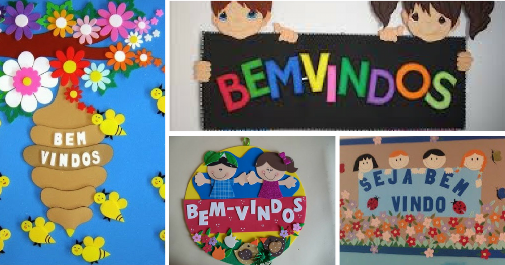 Mural de boas vindas para escola com moldes - Painéis e cartazes em eva