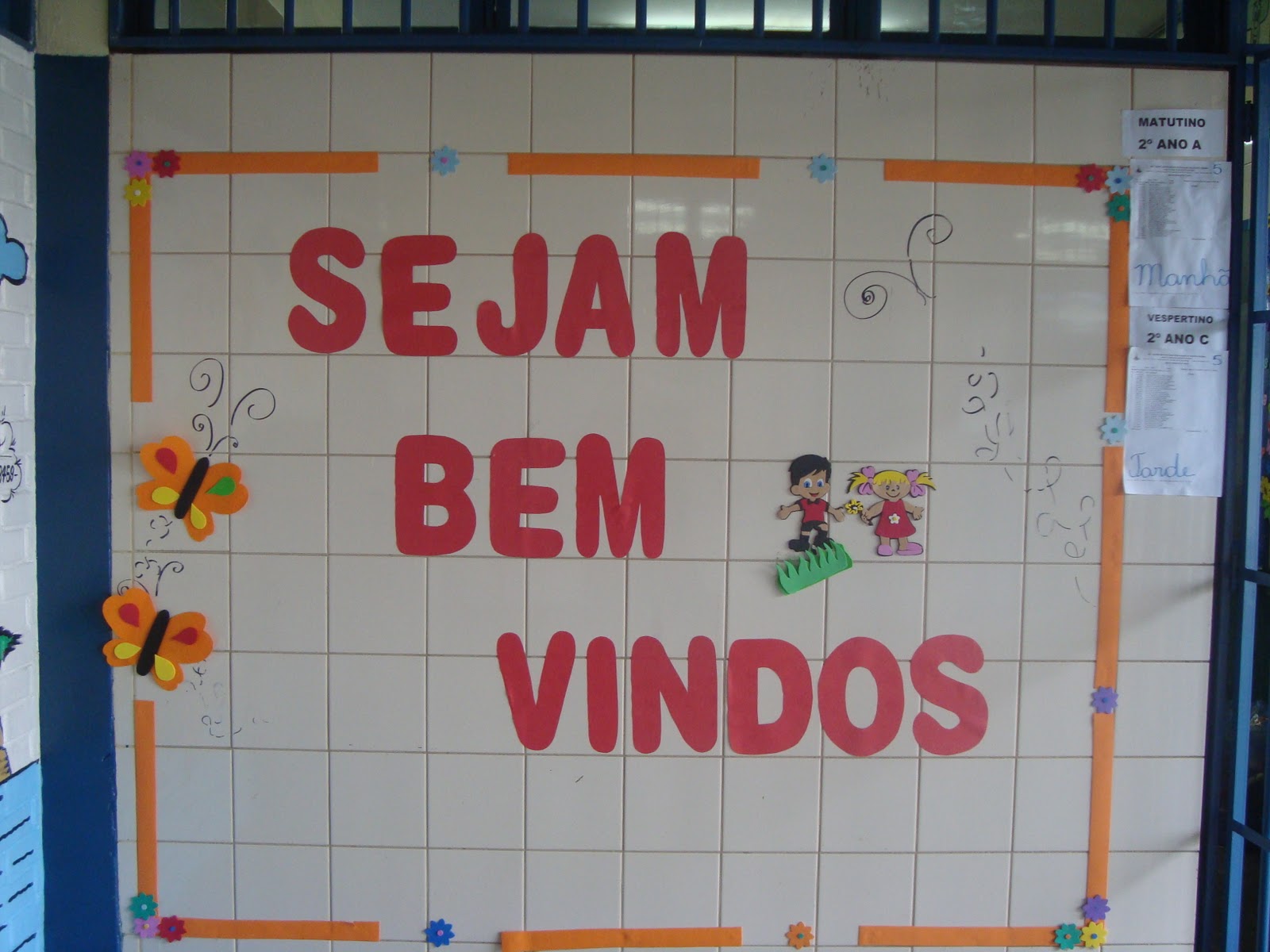 Mural de boas vindas para escola com moldes - Painéis e cartazes em eva