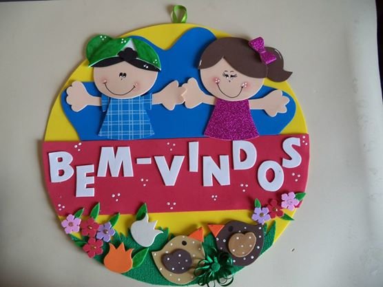 Mural de boas vindas para escola com moldes - Painéis e cartazes em eva