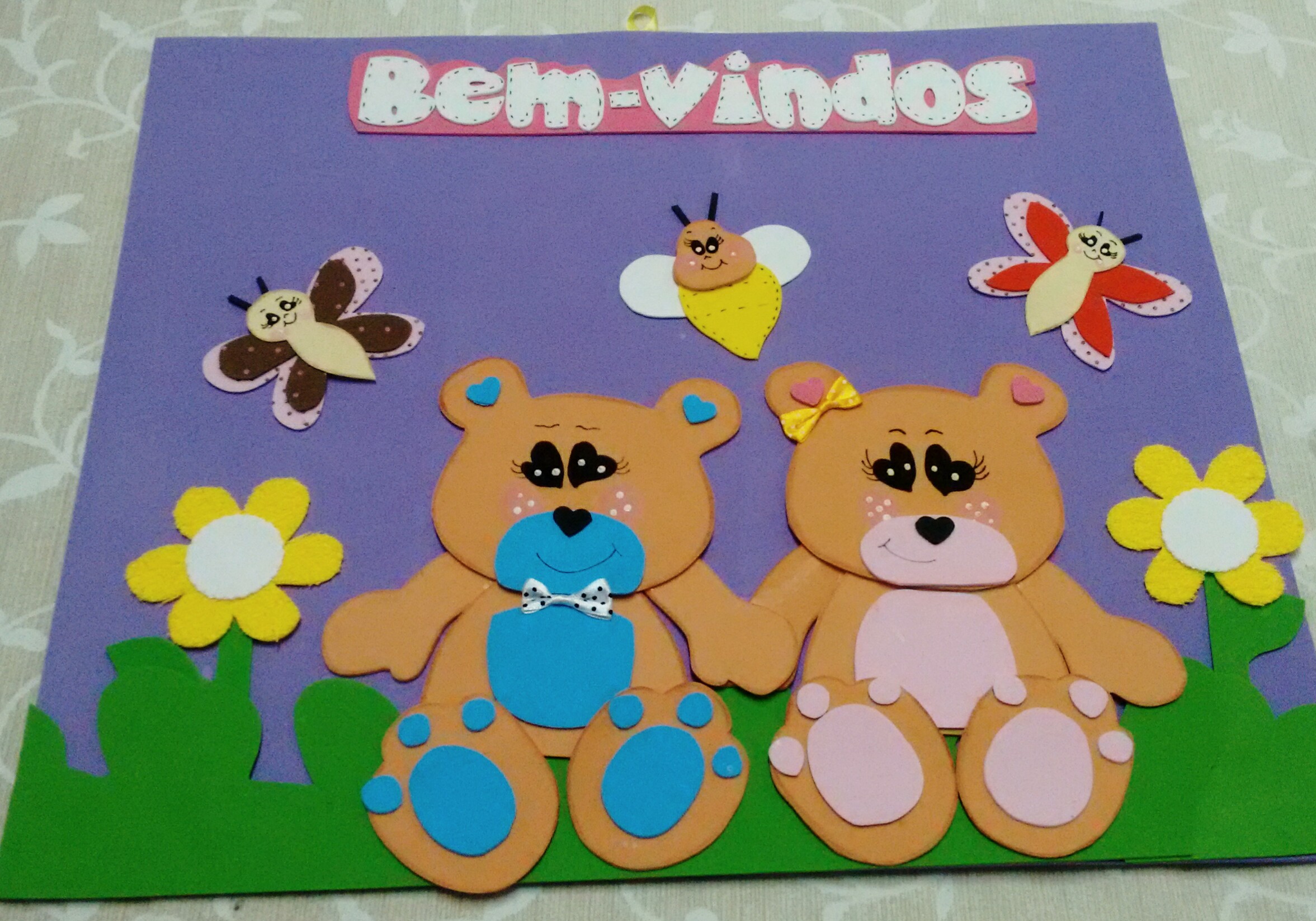 Painéis Bem Vindos com Moldes para Educação Infantil - Eva ou Feltro