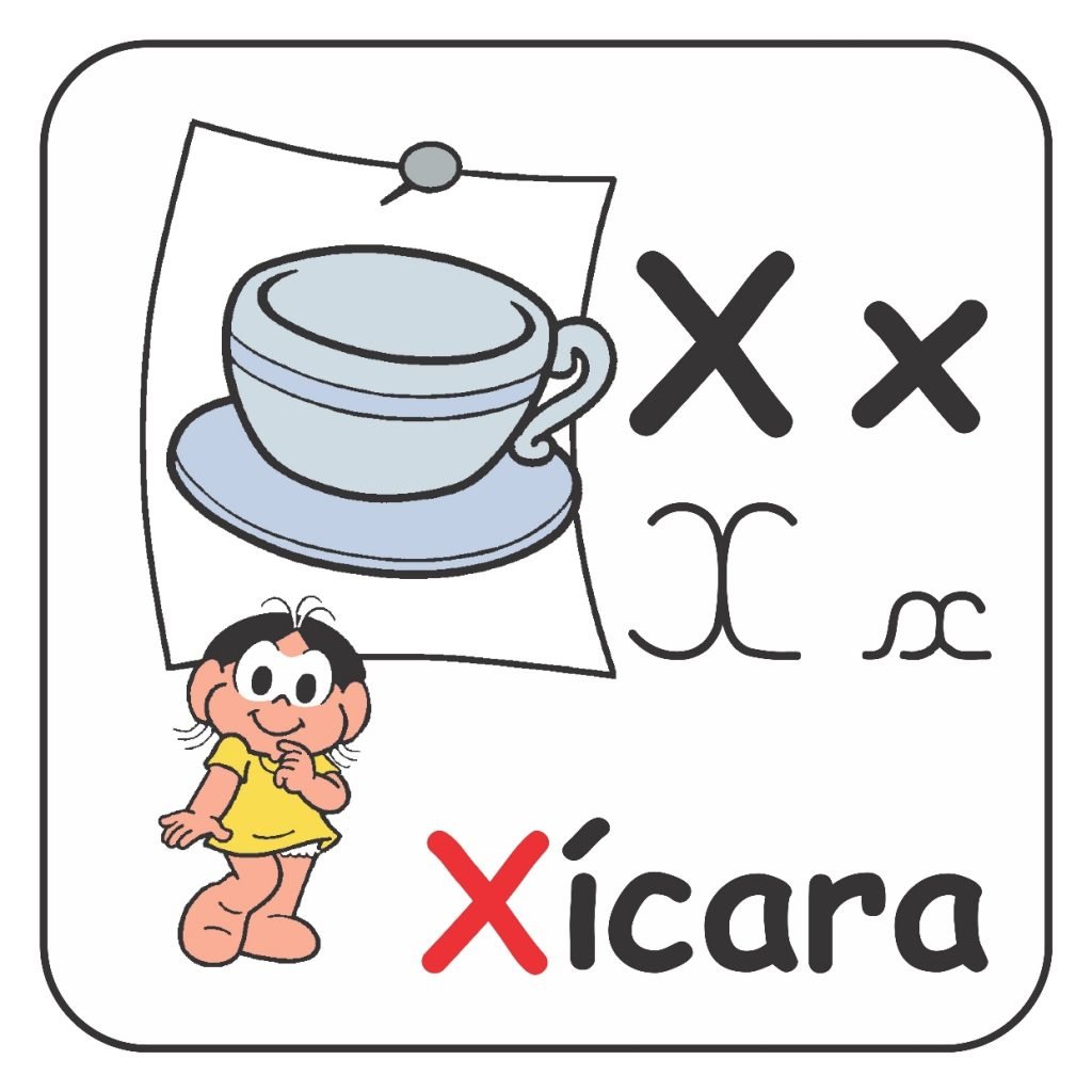 Alfabeto ilustrado da Turma da Mônica - Letra X – Educação e Transformação