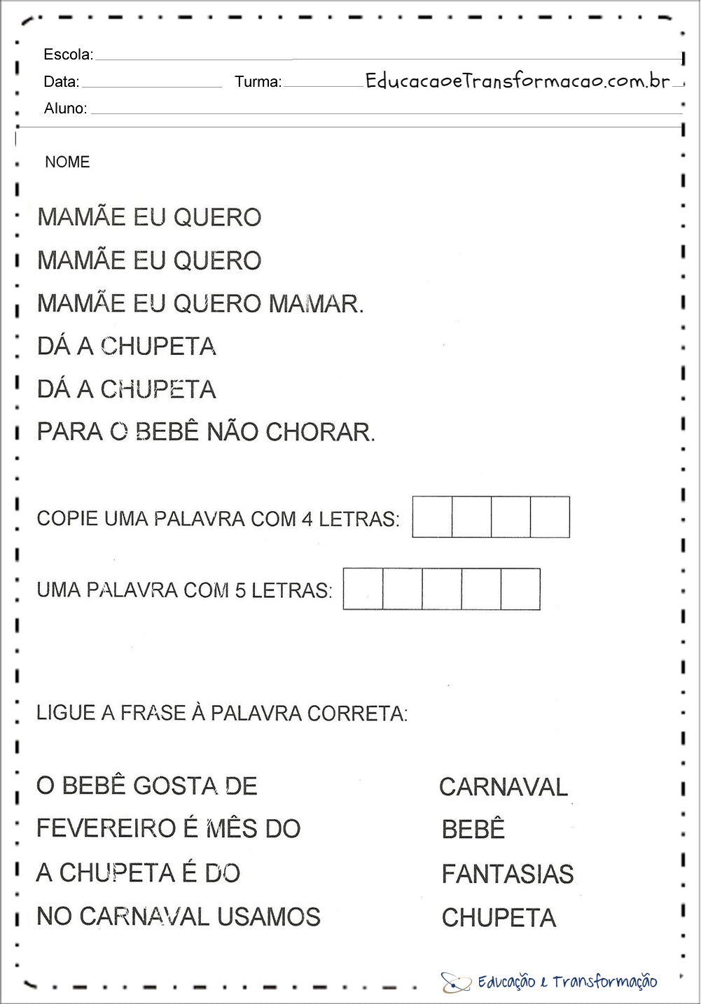 Atividades de carnaval para ensino fundamental