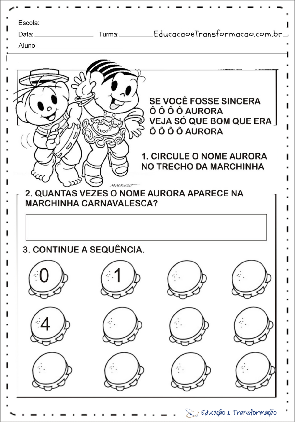 Atividades de carnaval para ensino fundamental