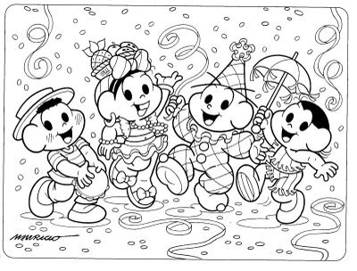 Desenhos de carnaval para colorir e imprimir