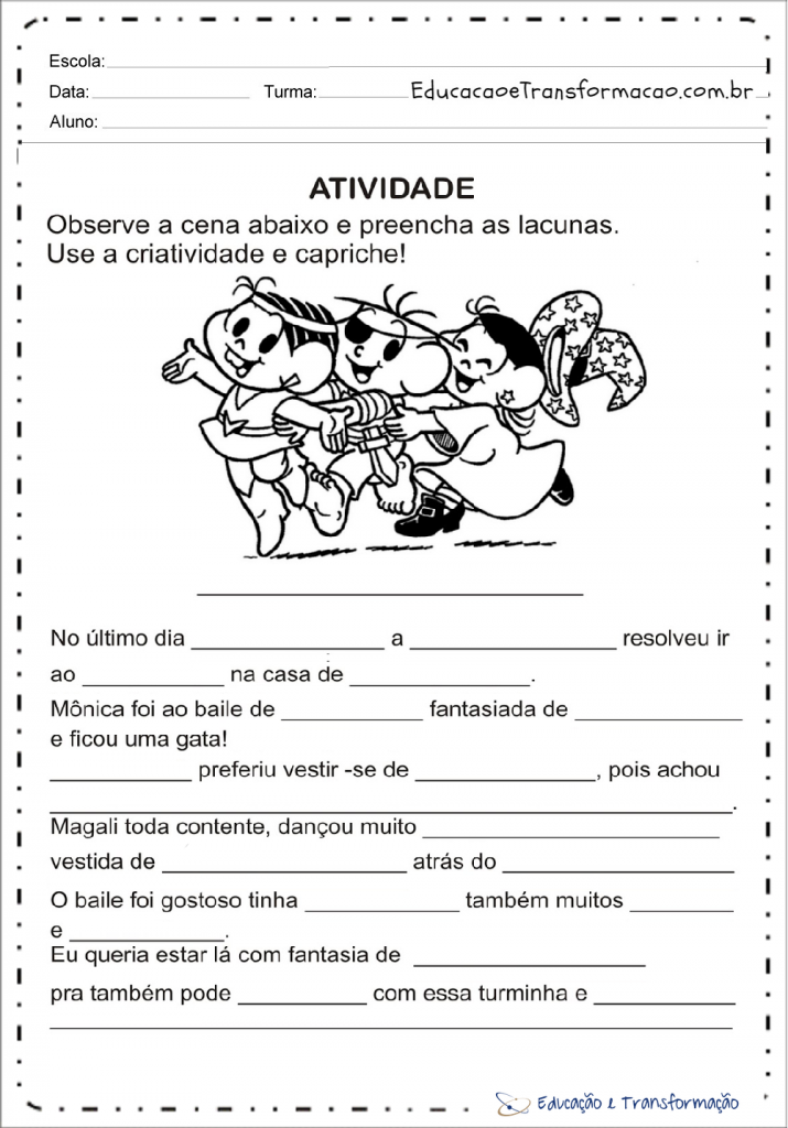 Complete As Lacunas E Preencha A Cruzadinha