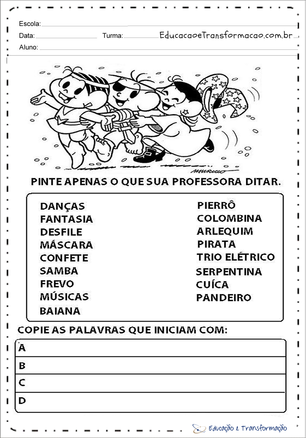 Resultado de imagem para atividades  matematica carnaval ensino fundamental