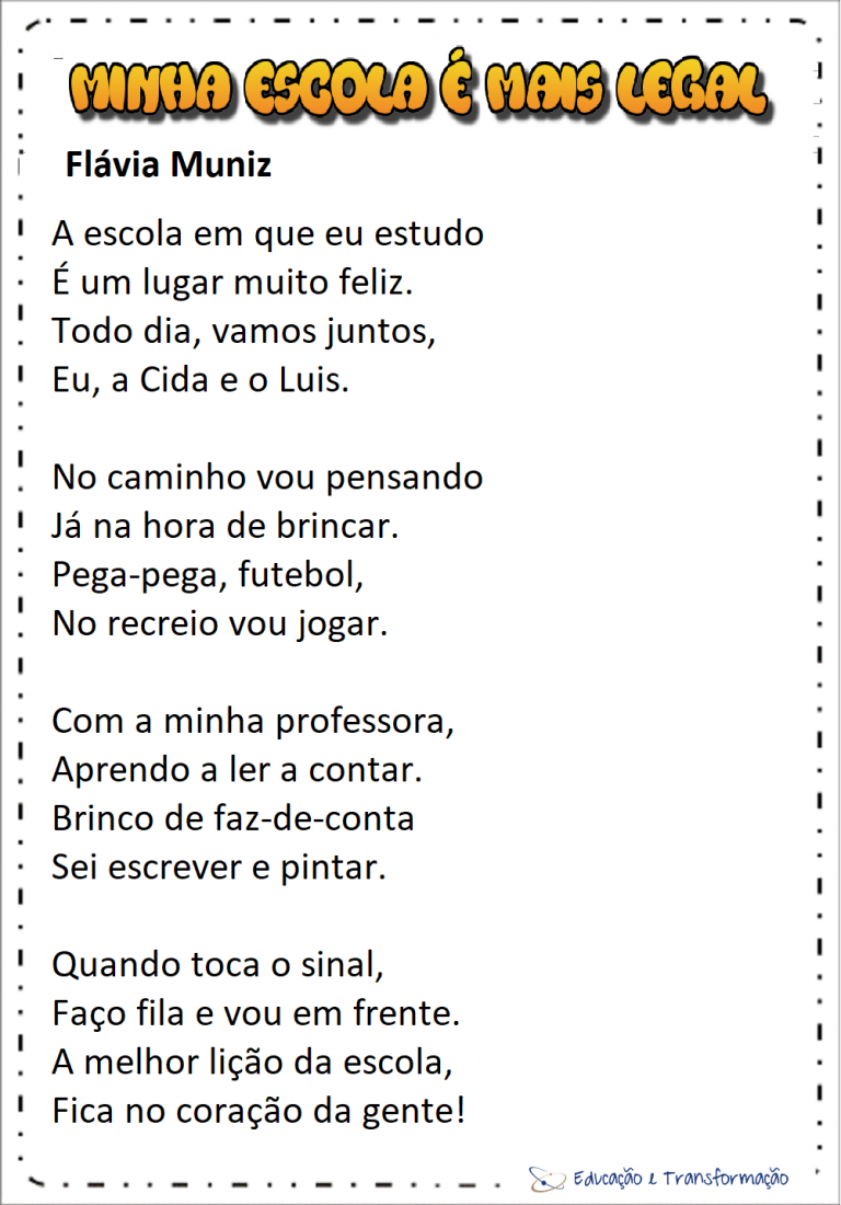 Atividades Dia da Escola - Texto 