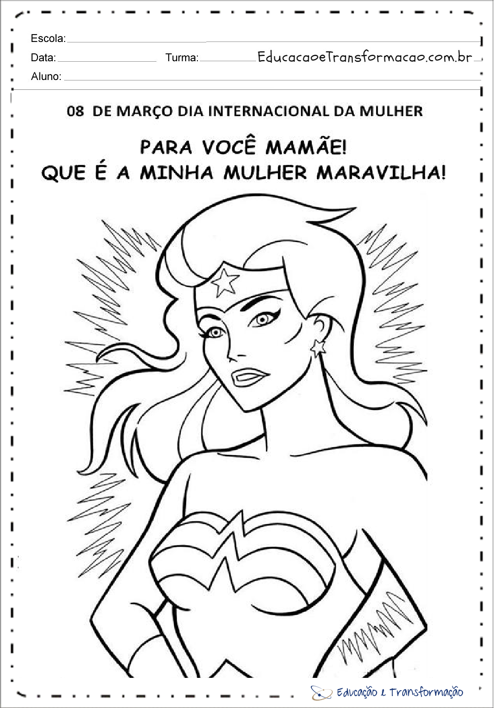 Atividades dia da mulher